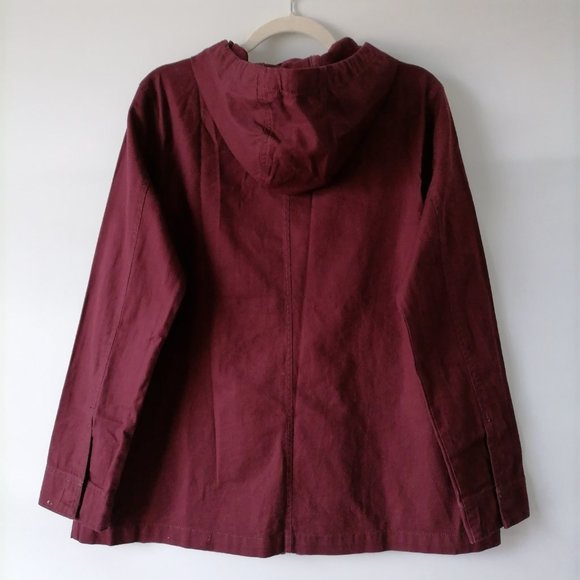 The North Face Womens Maroon Long Sleeve Hooded Full Zip Jacket Size M - Picture 4 of 8